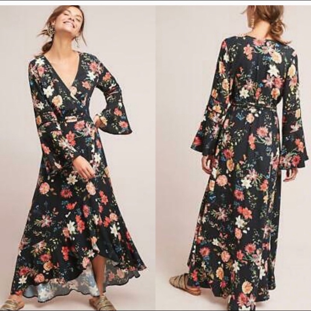 Anthropologie farm wrap dress